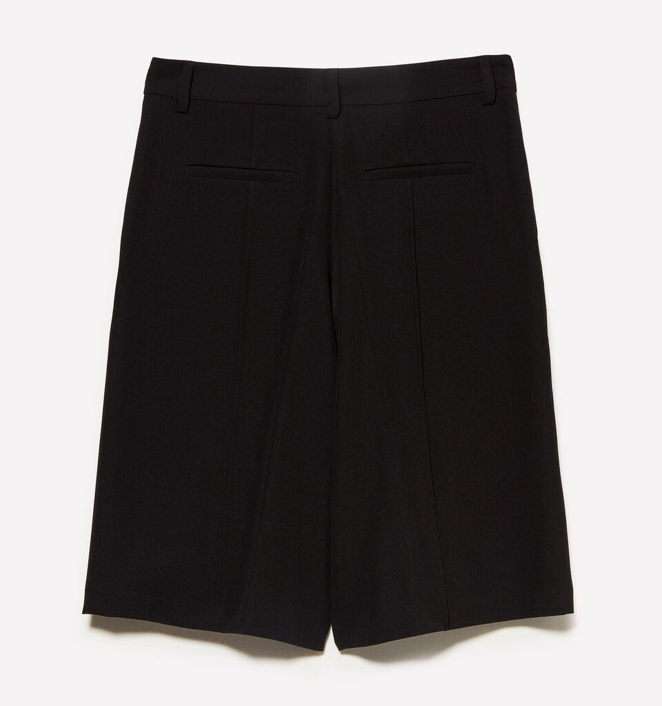 Bermuda neri relaxed fit - pantaloni shorts da donna - Nero | Sisley image number 6